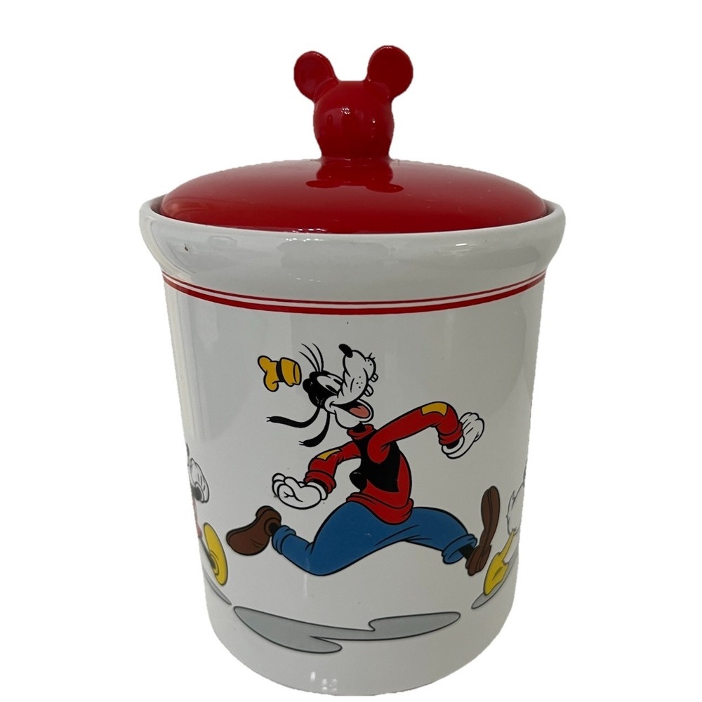 (..5)Disney Mickey Mouse And Friends Collectible Cookie Jar Mickey Ears Lid